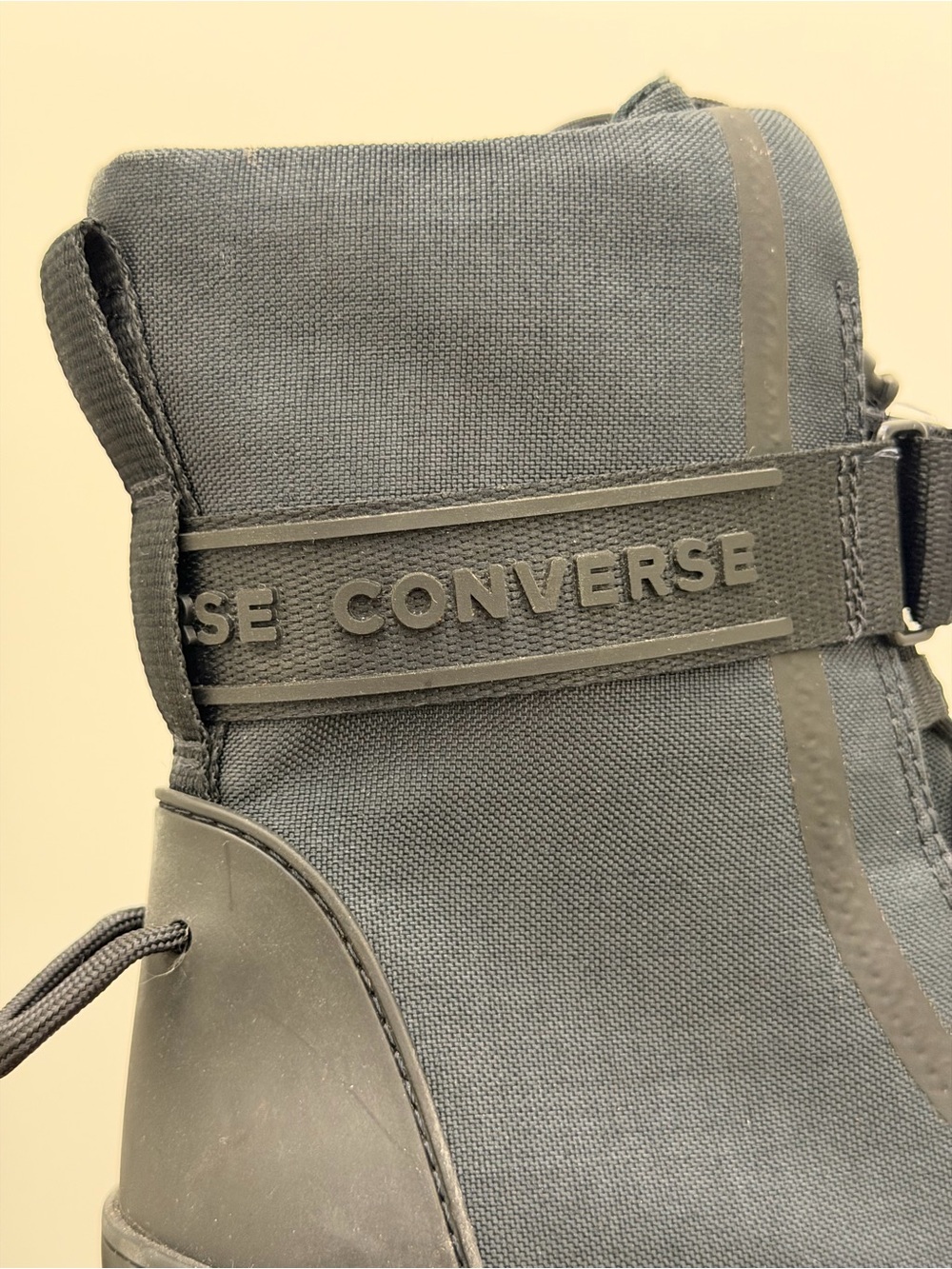 Converse Black Platform Lace-Up Heeled Boots - Picture 10 of 16